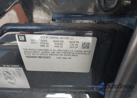 2011 Cadillac Cts Standard z USA, uszkodzony, nr VIN 1G6DA5EY4B0154971